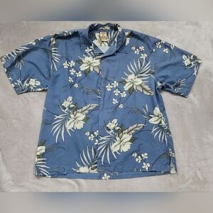 Tommy Bahama 100% Silk Floral Silk Shirt